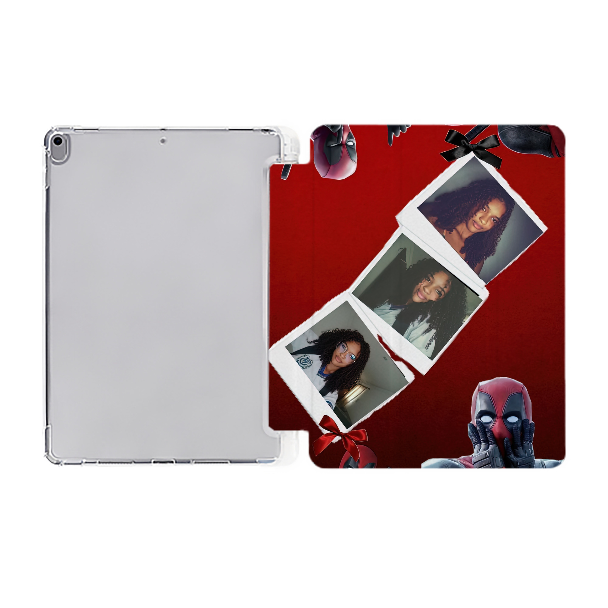 （画像用） Deadpool デッドプール IPad ケース ペン収納付き 三つ折りスタンド PUレザー×シリコン 対応機種9.5/10.5/10.9インチ